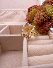 Load image into Gallery viewer, Square fine cut crystal Seductive Collection ring