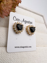 Load image into Gallery viewer, Heart crystal princess earrings