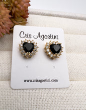 Load image into Gallery viewer, Heart crystal princess earrings