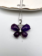 Load image into Gallery viewer, Natural stone butterfly shape necklace