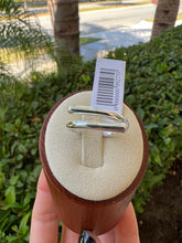 Load image into Gallery viewer, Chunky geometric adjustable silver plated ring