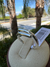 Load image into Gallery viewer, Chunky geometric adjustable silver plated ring