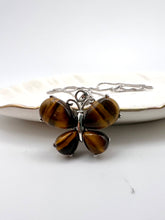 Load image into Gallery viewer, Natural stone butterfly shape necklace