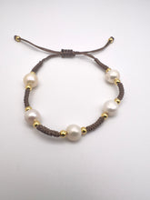 Load image into Gallery viewer, Handmade Braided Rope freshwater pearl Bracelet
