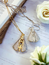 Load image into Gallery viewer, Medium 1' double-sided Our Lady cz paved necklace
