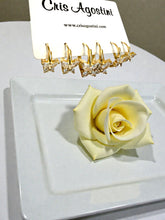 Load image into Gallery viewer, Set of 3 butterfly cz hoop earrings
