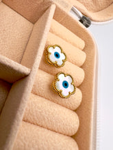 Load image into Gallery viewer, Van Cley greek eye earrings
