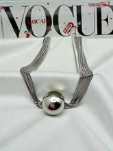 Load image into Gallery viewer, Layered chain round ball necklace

