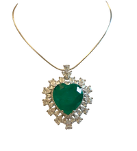 Load image into Gallery viewer, Large heart necklace Titanic inspired
