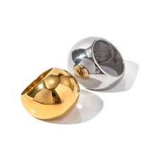 Load image into Gallery viewer, Smooth Geometric Cambered Heavy Chunky  Ring
