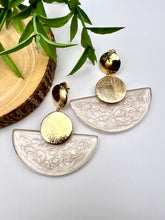 Load image into Gallery viewer, Seductive Collection Acrylic shades of cream options earrings
