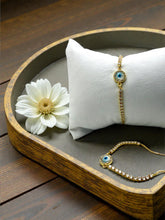 Load image into Gallery viewer, Small delicate adjustable  greek eye bracelet
