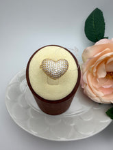 Load image into Gallery viewer, Large studded heart on top ring
