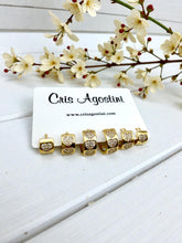 Load image into Gallery viewer, Set of 3 hoop earrings hearts cz set

