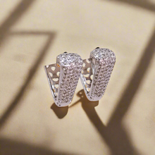 Load image into Gallery viewer, Triangle cz studded front earrings
