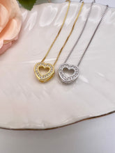 Load image into Gallery viewer, High quality heart box cz necklace
