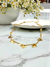 Load image into Gallery viewer, Choker necklace with small medals in a cluster
