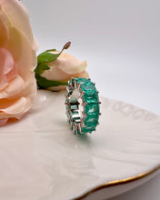 Load image into Gallery viewer, High quality tourmaline Paraiba prong ring
