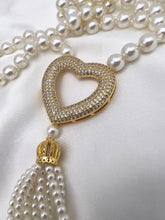 Load image into Gallery viewer, Long tassel shell pearl cz necklace
