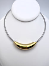 Load image into Gallery viewer, Soft cord silver with gold tube necklace
