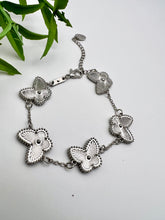 Load image into Gallery viewer, Medium clover butterfly gold plated inspired bracelet
