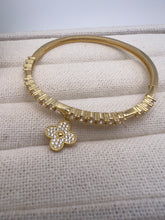 Load image into Gallery viewer, Fine zirconia bracelet with studded VC pendant
