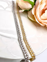 Load image into Gallery viewer, Mini pearl cz diamond choker necklace
