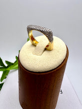 Load image into Gallery viewer, Square cz studed inspired Carryer ring
