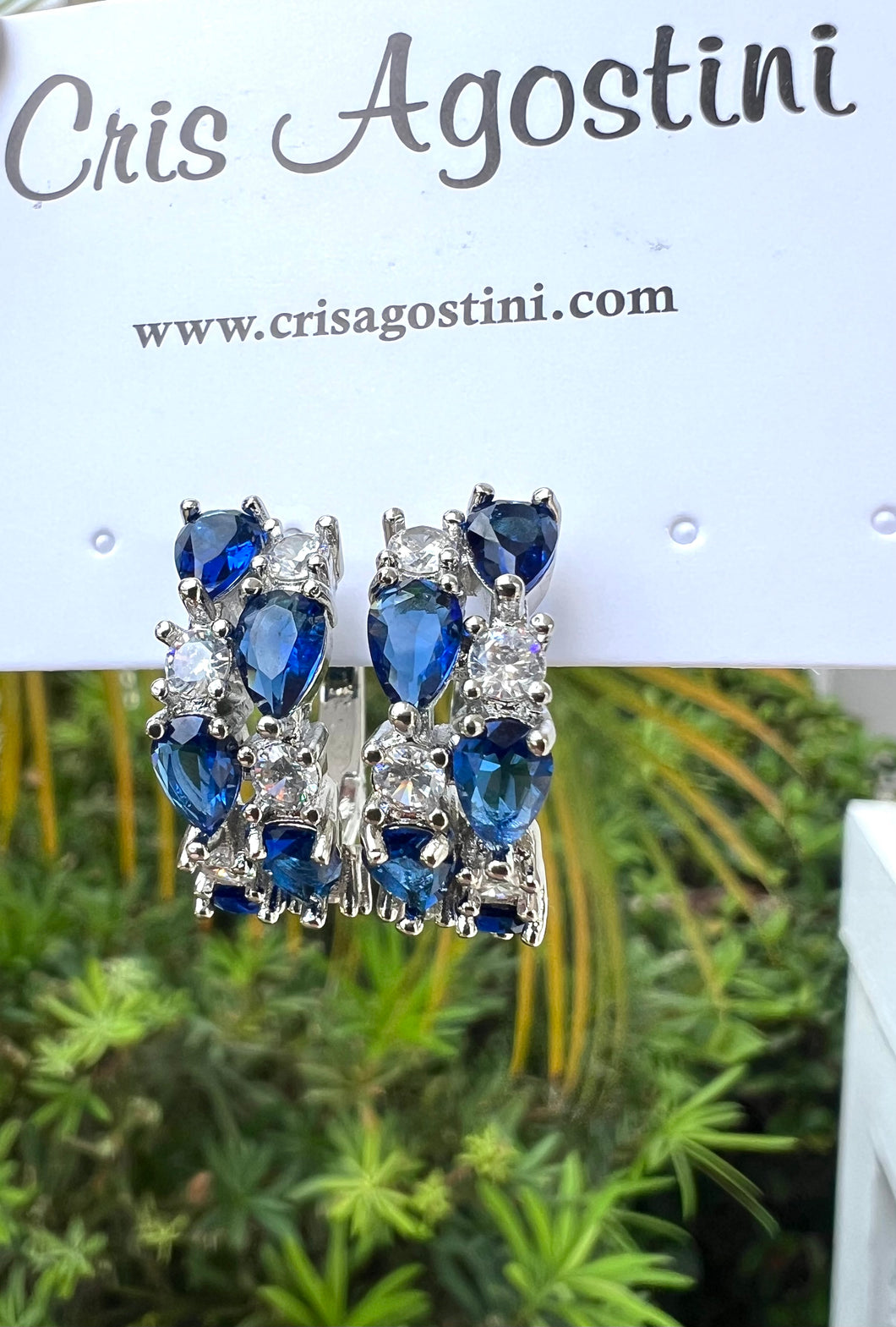 Classic princess high quality cz diamond earrings