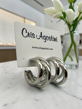 Load image into Gallery viewer, Triple hoop stud back earrings
