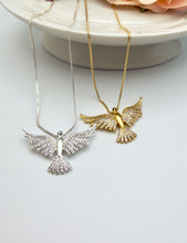 Load image into Gallery viewer, Pave studded holy spirit necklace
