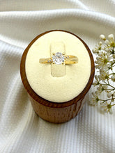 Load image into Gallery viewer, Twisted side solitaire CZ ring
