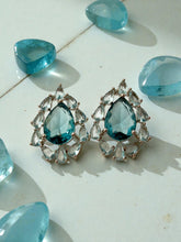 Load image into Gallery viewer, Large crystal teardrop earrings in two color shades
