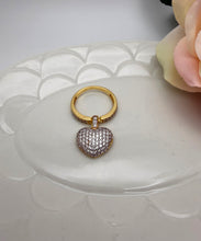 Load image into Gallery viewer, Heart pendant studded heart ring

