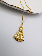 Load image into Gallery viewer, Our Lady of Aparecida small open pendant necklace
