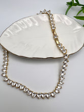 Load image into Gallery viewer, Large heart cz tennis chain choker necklace

