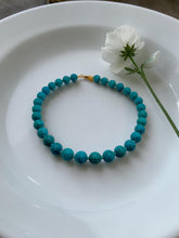 Load image into Gallery viewer, Round turquoise natural gemstone necklace
