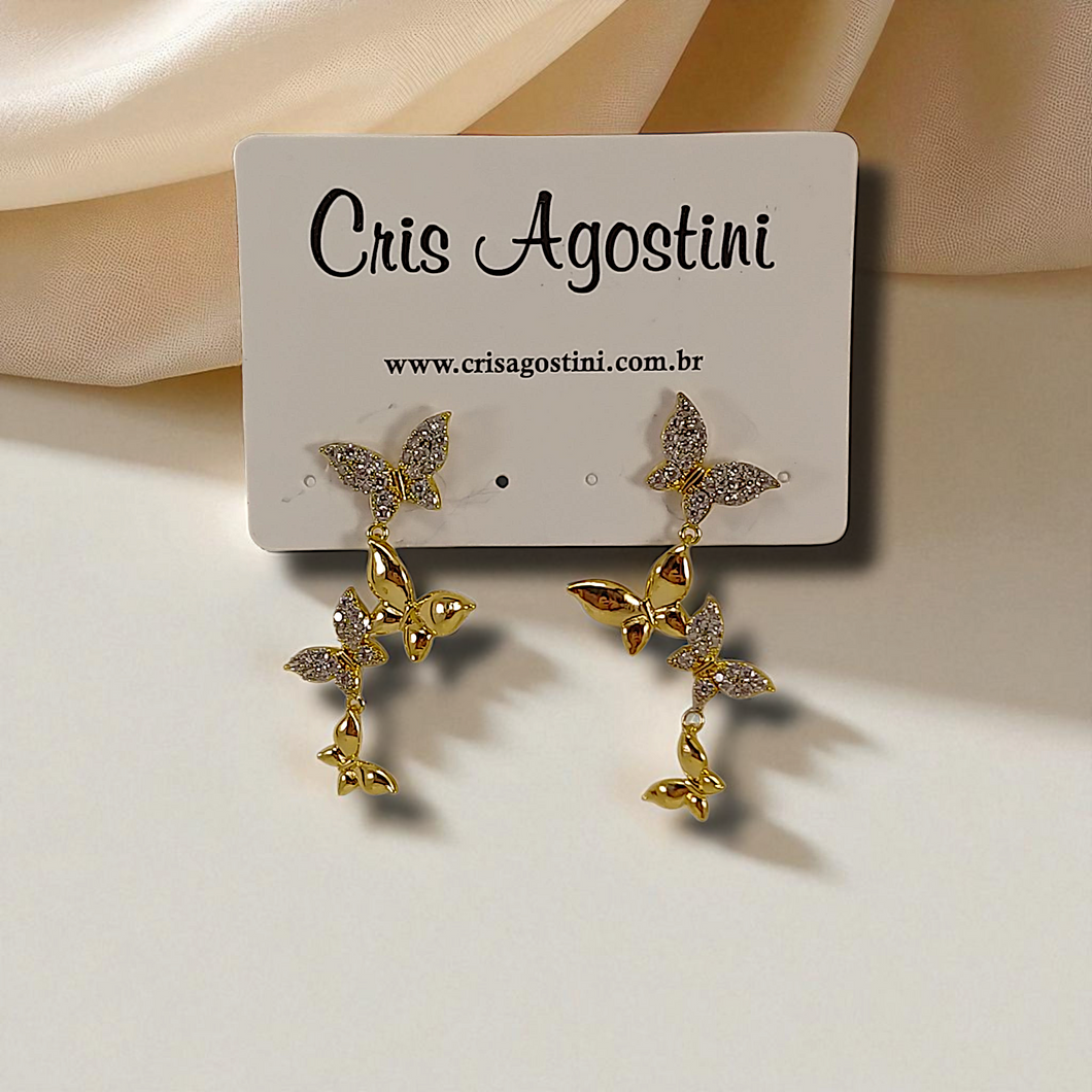 Butterfly dangle earrings