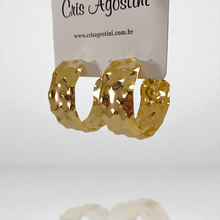 Load image into Gallery viewer, Chunky organic hoop earrings
