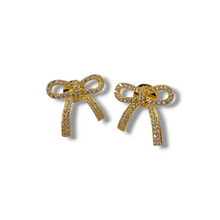 Load image into Gallery viewer, Delicate bow cz earrings
