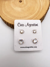 Load image into Gallery viewer, Set of 2 light points different sizes earrings
