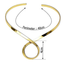 Load image into Gallery viewer, Solid gold plated necklace twisted detail choker
