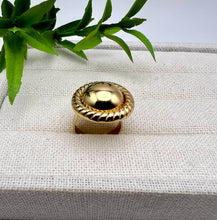 Load image into Gallery viewer, Button ring silver and gold plated
