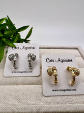 Load image into Gallery viewer, Luxury inspired snake cz diamond studded earrings
