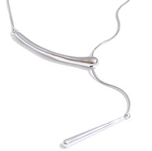 Load image into Gallery viewer, Sleek Y shaped tie necklace
