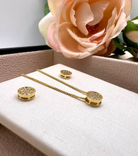 Load image into Gallery viewer, Delicate cz round Valentina jewelry set
