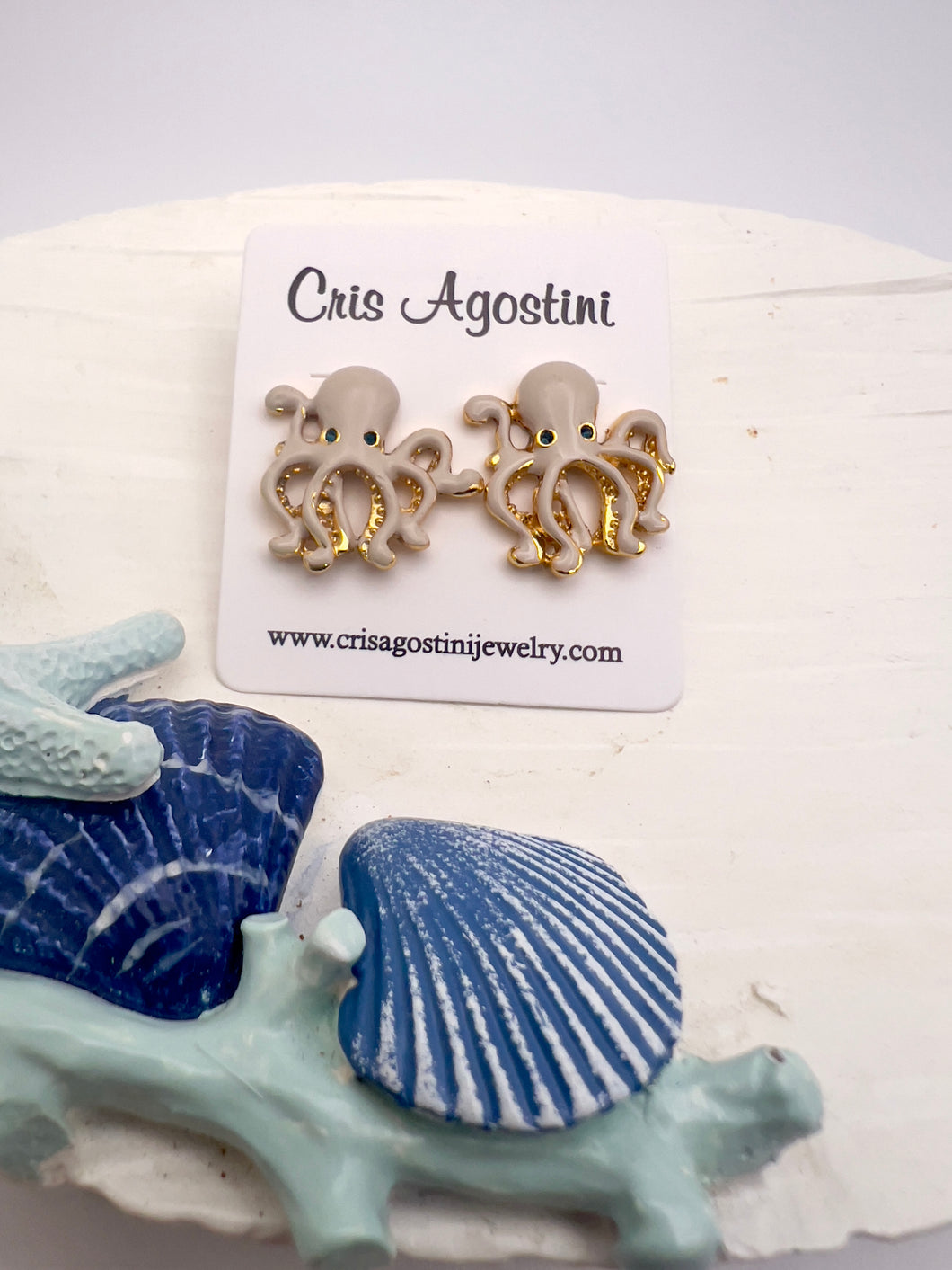 Enameled marine animals seductive collection earrings