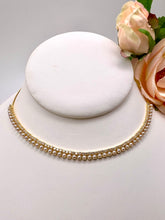 Load image into Gallery viewer, Mini pearl cz diamond choker necklace
