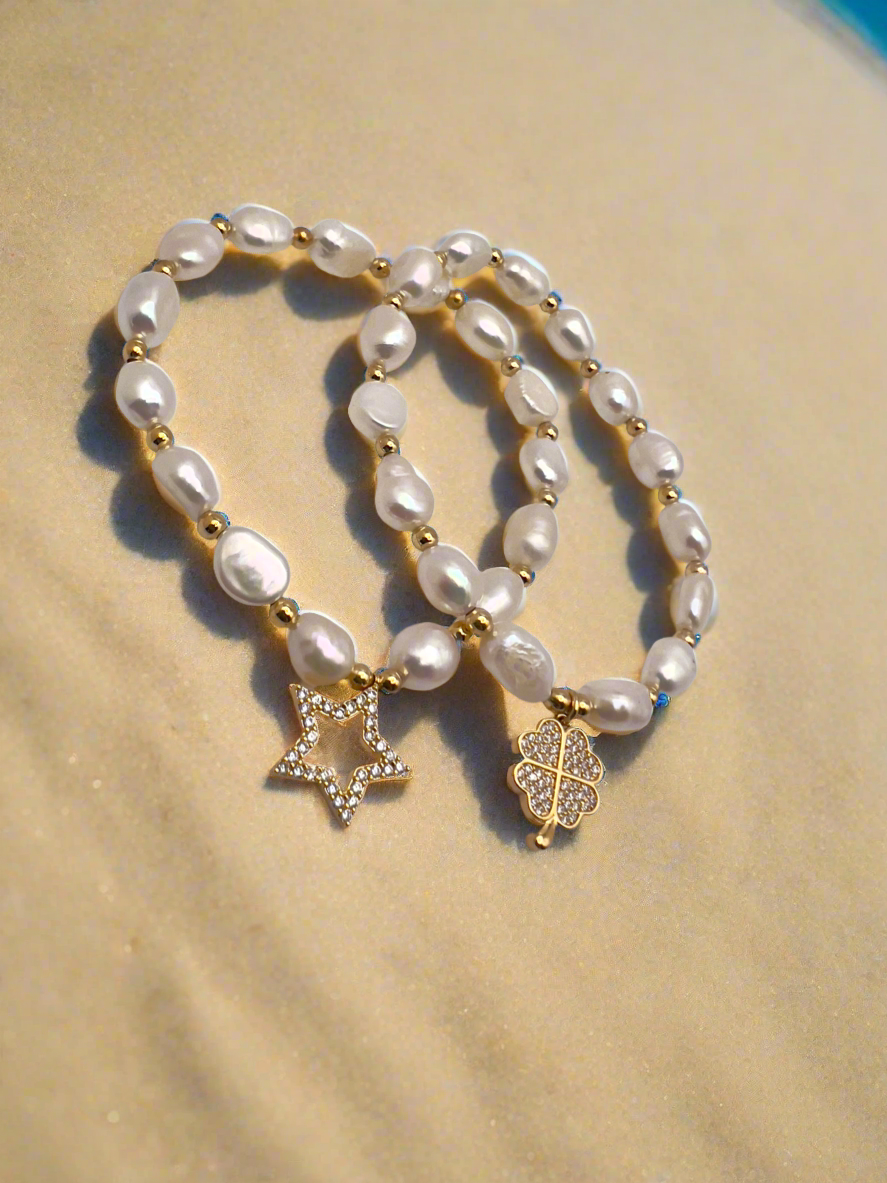 Freshwater pearl with pendant options bracelet