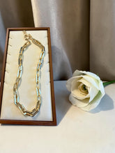 Load image into Gallery viewer, Square link chunk necklace
